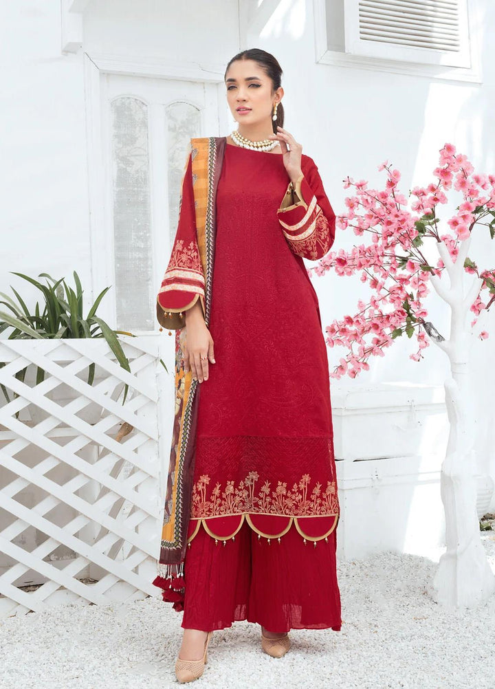 Bareen by Resham Ghar Embroidered Lawn Suits Unstitched 3 Piece BR21RG BR-05 - Spring/Summer Collection