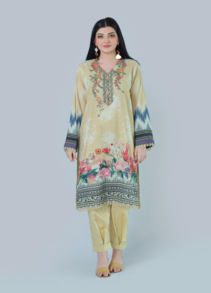 Bareeq Pret  Lawn 3 Piece Suit Blaze Lime