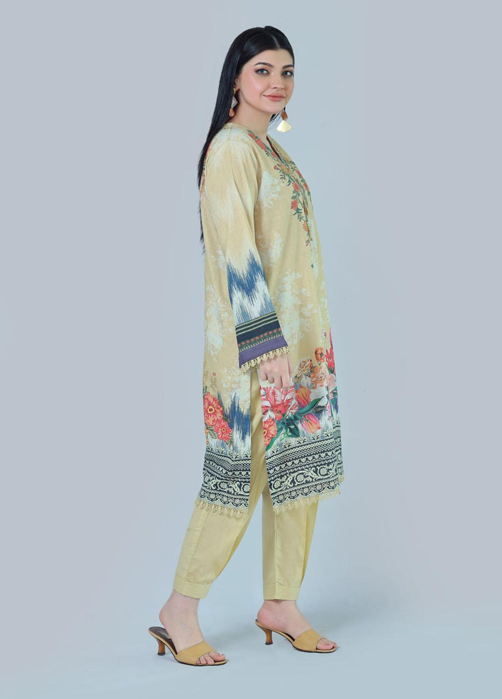 Bareeq Pret  Lawn 3 Piece Suit Blaze Lime