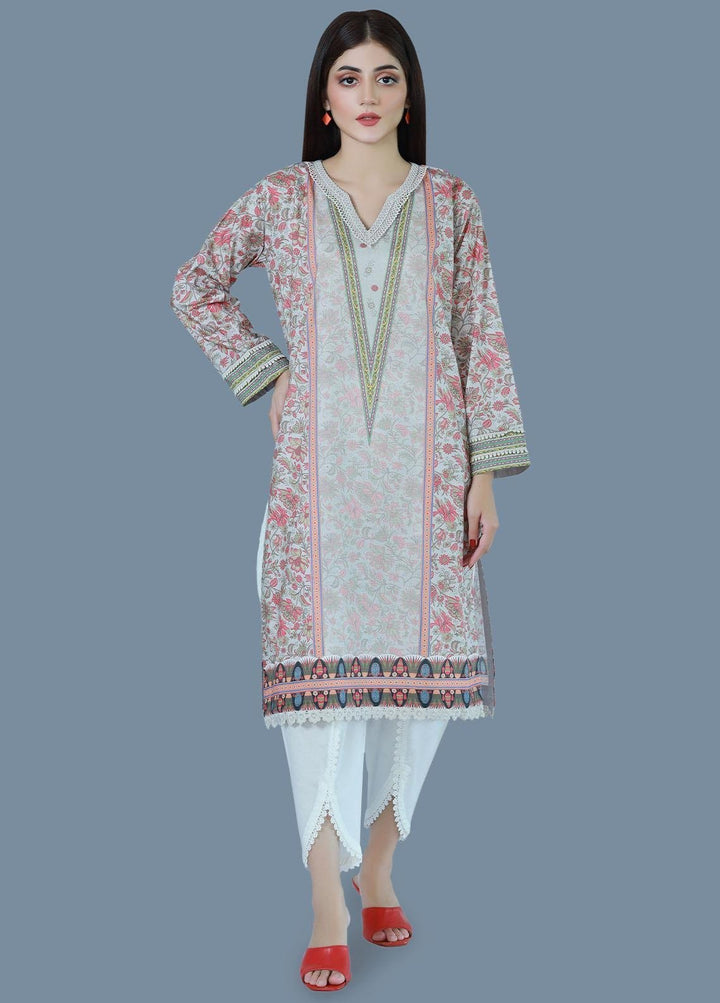 Bareeq Pret  Lawn Shirt Coral Delight