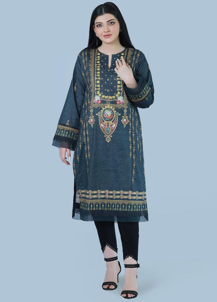 Bareeq Pret  Lawn Shirt Charcoal Glint