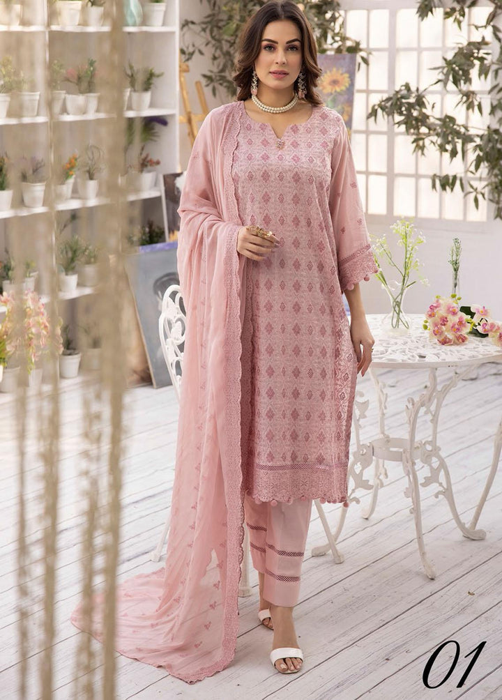 Bareeze By Aalaya Embroidered Lawn Suits Unstitched 3 Piece ALY23-B2 01 - Summer Collection