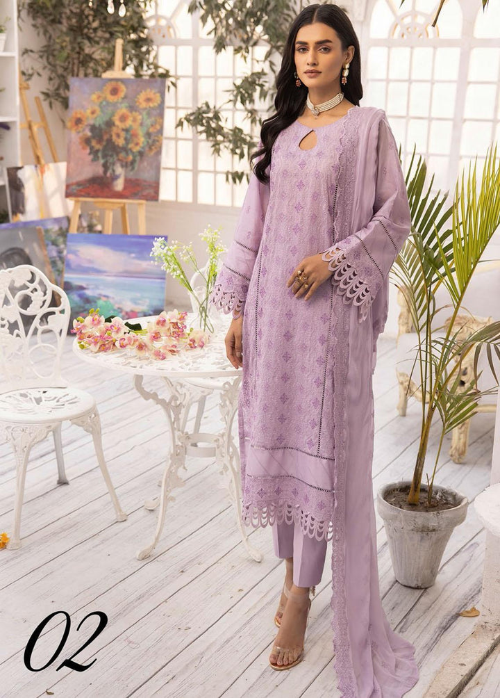 Bareeze By Aalaya Embroidered Lawn Suits Unstitched 3 Piece ALY23-B2 02 - Summer Collection