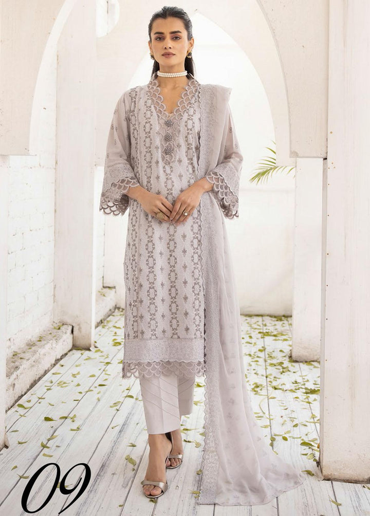 Bareeze By Aalaya Embroidered Lawn Suits Unstitched 3 Piece ALY23-B2 09 - Summer Collection