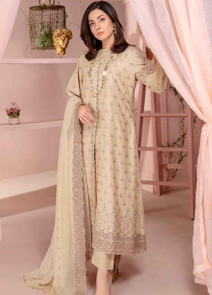 Bareeze By Aalaya Embroidered Lawn Suits Unstitched 3 Piece ALY23-B4 D-02 - Summer Collection