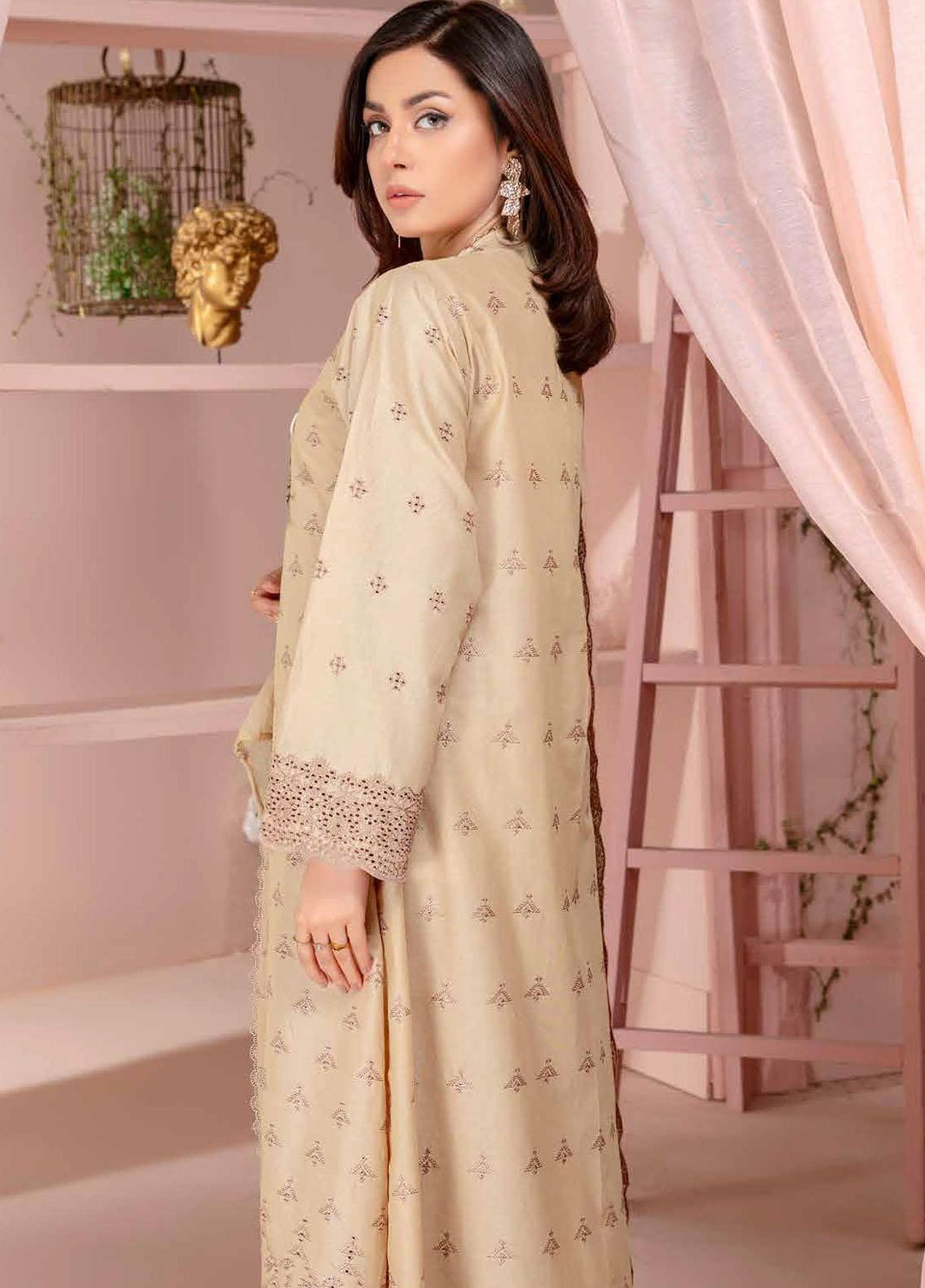 Bareeze By Aalaya Embroidered Lawn Suits Unstitched 3 Piece ALY23-B4 D-02 - Summer Collection