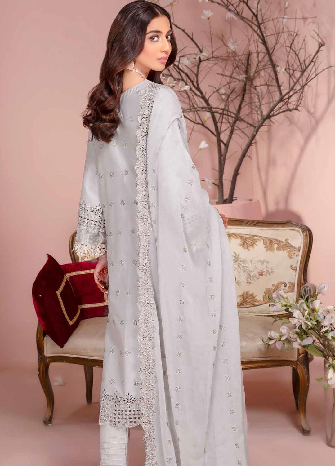 Bareeze By Aalaya Embroidered Lawn Suits Unstitched 3 Piece ALY23-B4 D-03 - Summer Collection