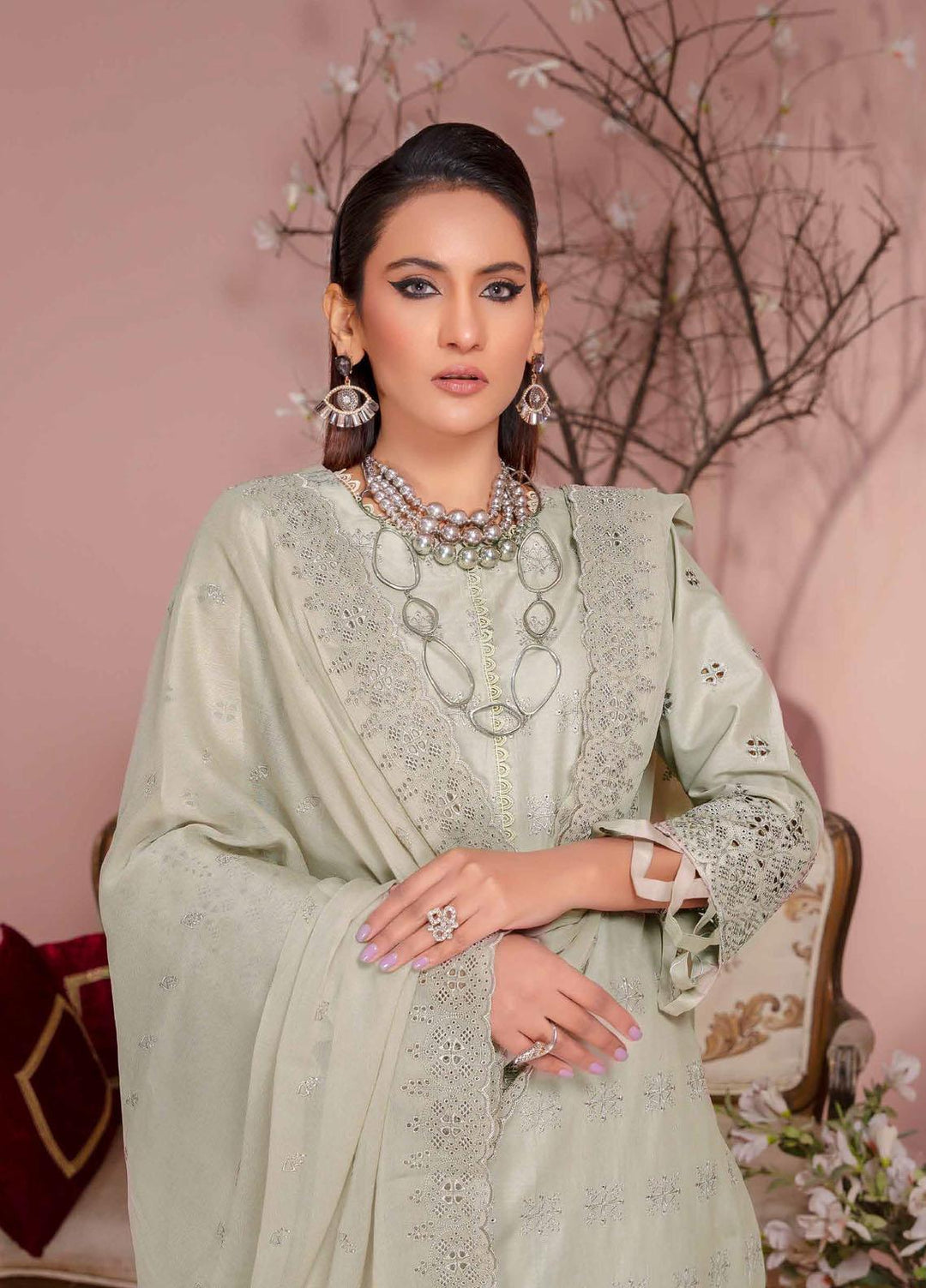 Bareeze By Aalaya Embroidered Lawn Suits Unstitched 3 Piece ALY23-B4 D-04 - Summer Collection