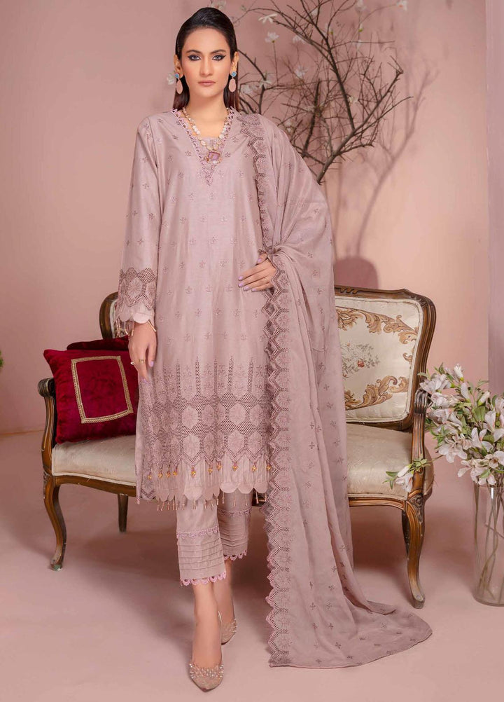 Bareeze By Aalaya Embroidered Lawn Suits Unstitched 3 Piece ALY23-B4 D-07 - Summer Collection
