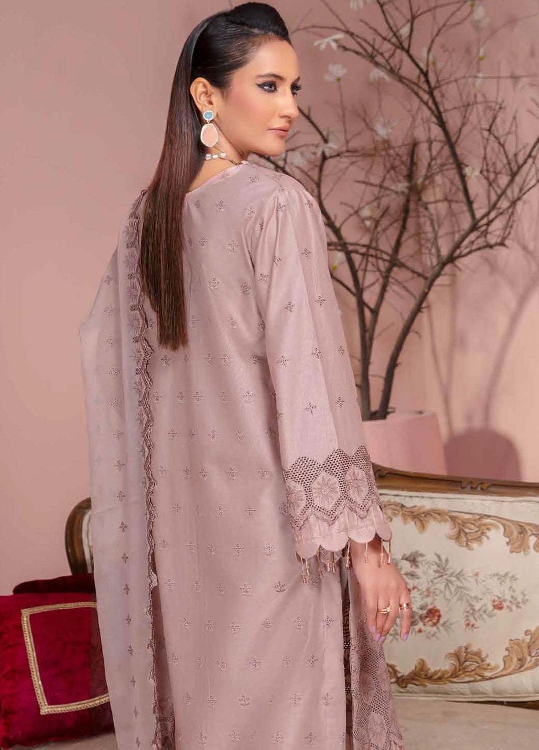 Bareeze By Aalaya Embroidered Lawn Suits Unstitched 3 Piece ALY23-B4 D-07 - Summer Collection