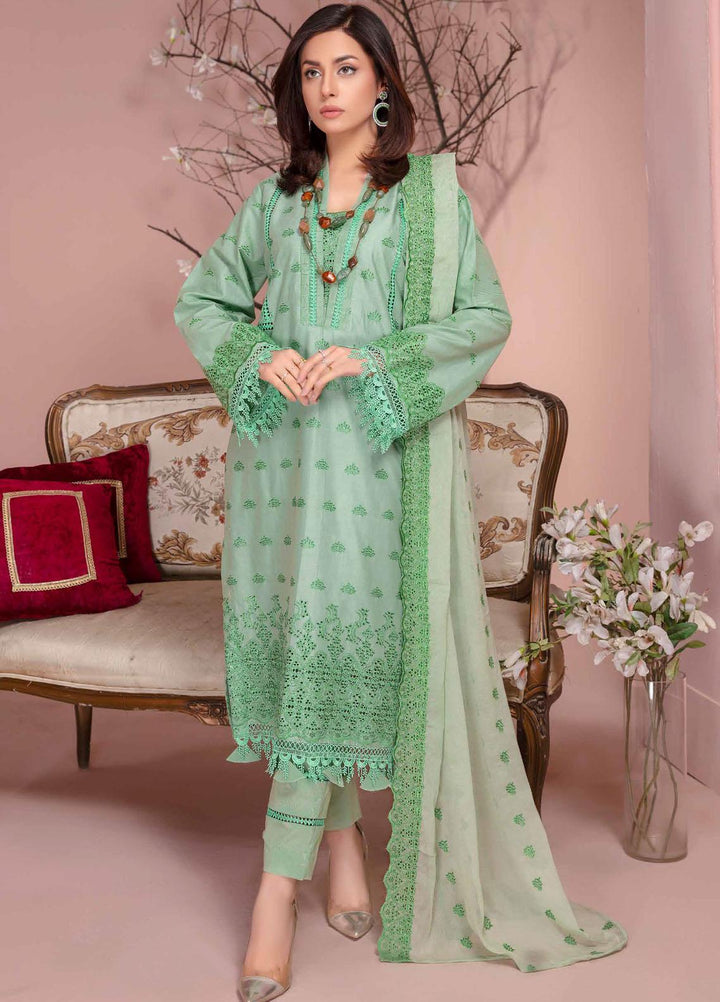 Bareeze By Aalaya Embroidered Lawn Suits Unstitched 3 Piece ALY23-B4 D-08 - Summer Collection