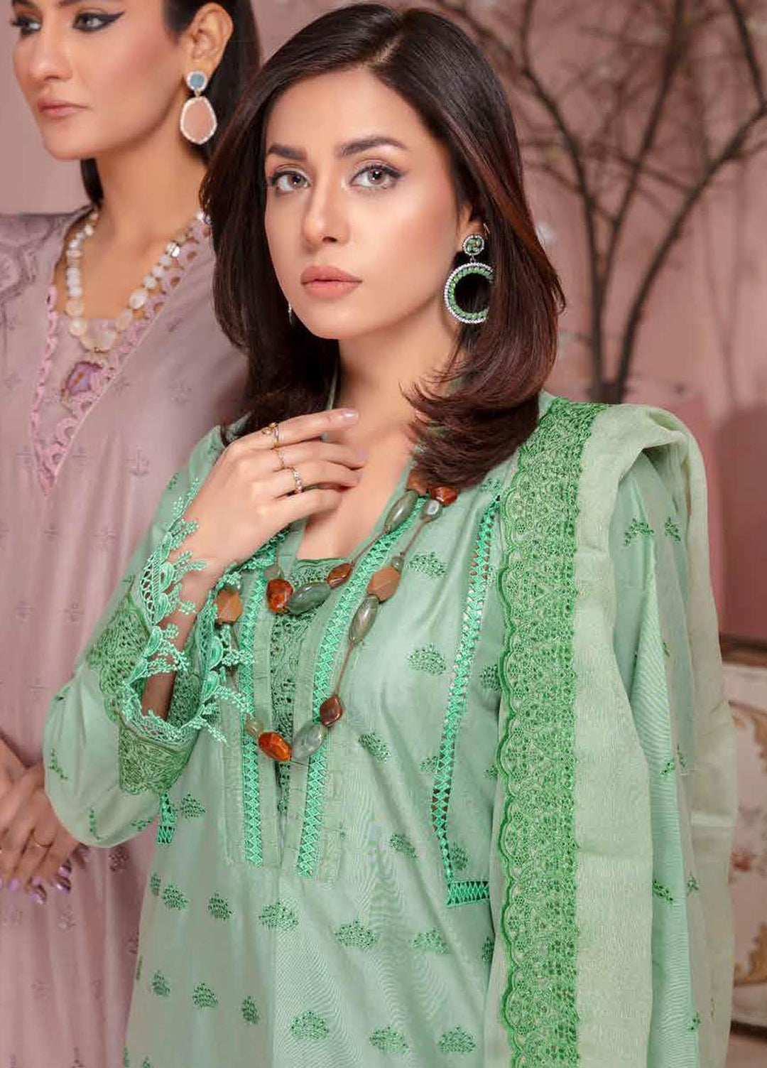 Bareeze By Aalaya Embroidered Lawn Suits Unstitched 3 Piece ALY23-B4 D-08 - Summer Collection