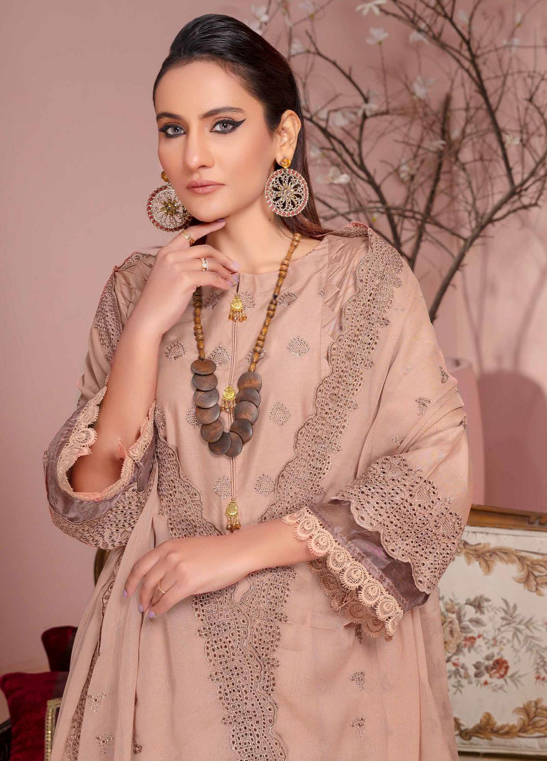 Bareeze By Aalaya Embroidered Lawn Suits Unstitched 3 Piece ALY23-B4 D-09 - Summer Collection