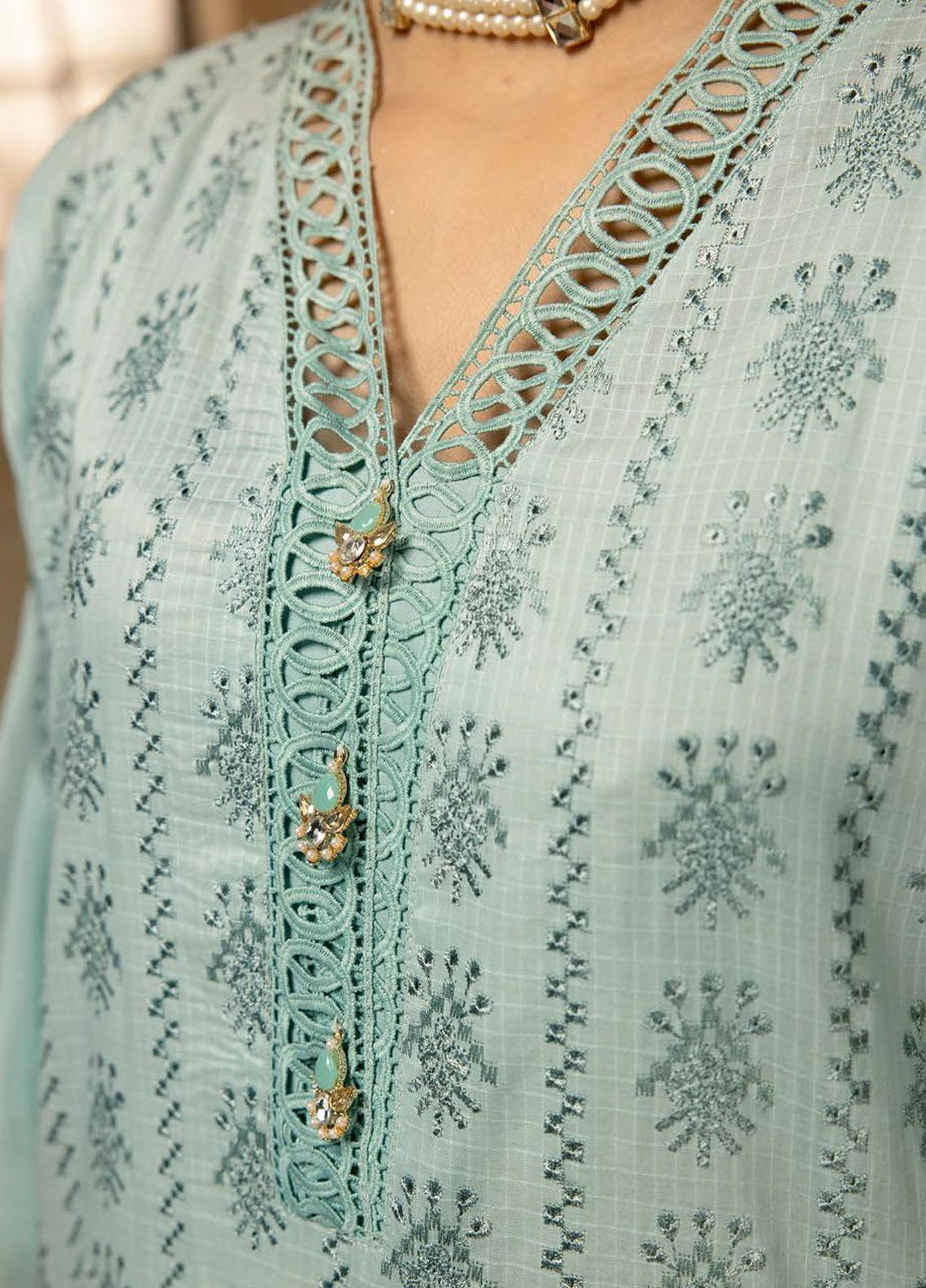 Bareeze By Aalaya Embroidered Lawn Suits Unstitched 3 Piece ALY23B-V3 D-1 - Luxury Summer Collection