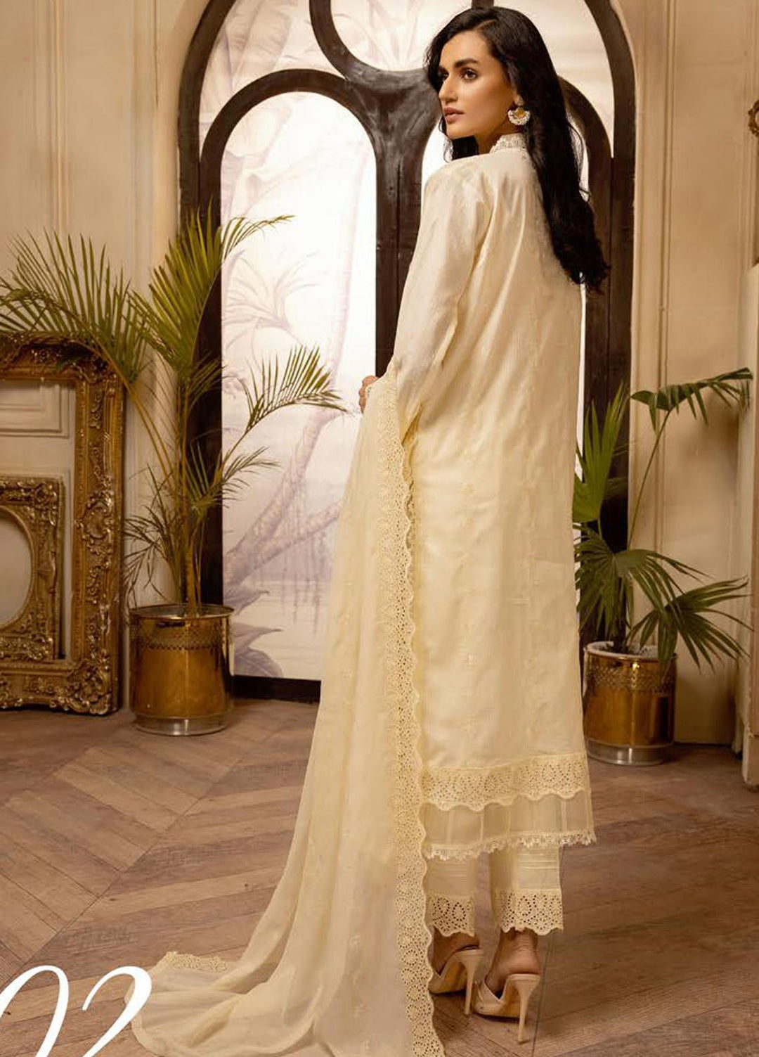 Bareeze By Aalaya Embroidered Lawn Suits Unstitched 3 Piece ALY23B-V3 D-2 - Luxury Summer Collection