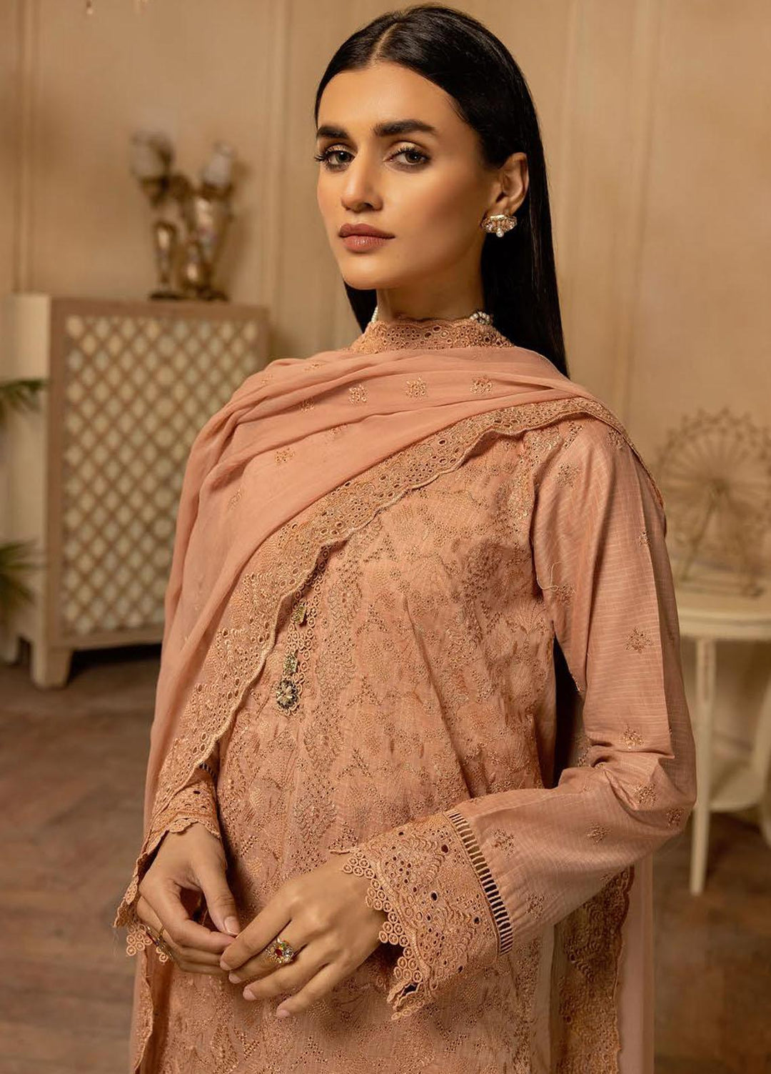 Bareeze By Aalaya Embroidered Lawn Suits Unstitched 3 Piece ALY23B-V3 D-4 - Luxury Summer Collection