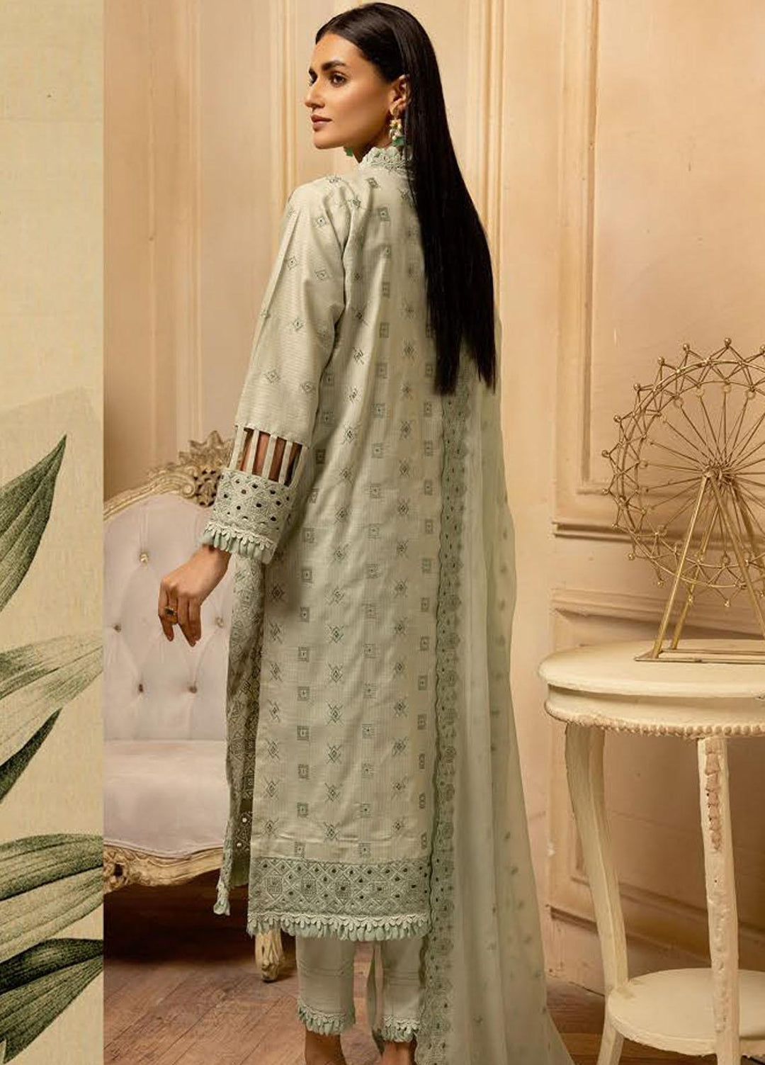 Bareeze By Aalaya Embroidered Lawn Suits Unstitched 3 Piece ALY23B-V3 D-5 - Luxury Summer Collection