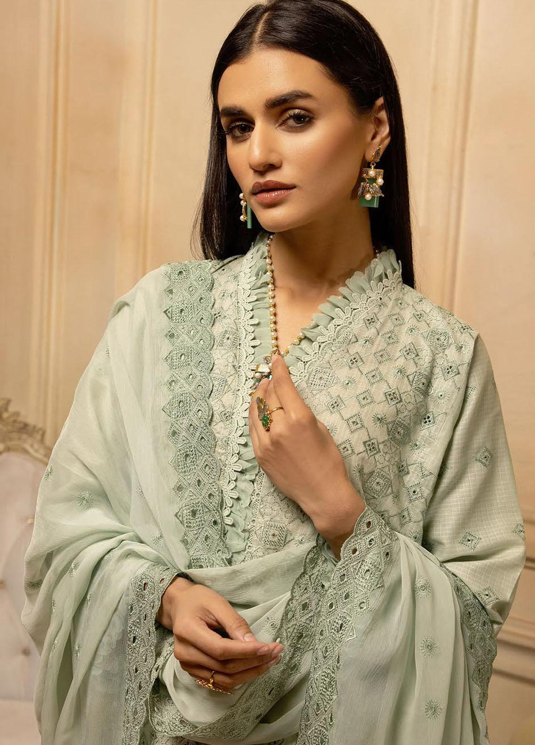 Bareeze By Aalaya Embroidered Lawn Suits Unstitched 3 Piece ALY23B-V3 D-5 - Luxury Summer Collection