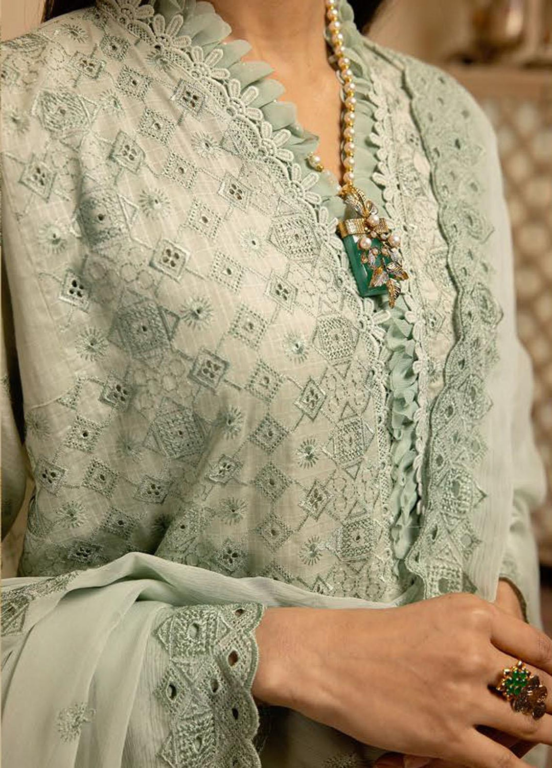 Bareeze By Aalaya Embroidered Lawn Suits Unstitched 3 Piece ALY23B-V3 D-5 - Luxury Summer Collection
