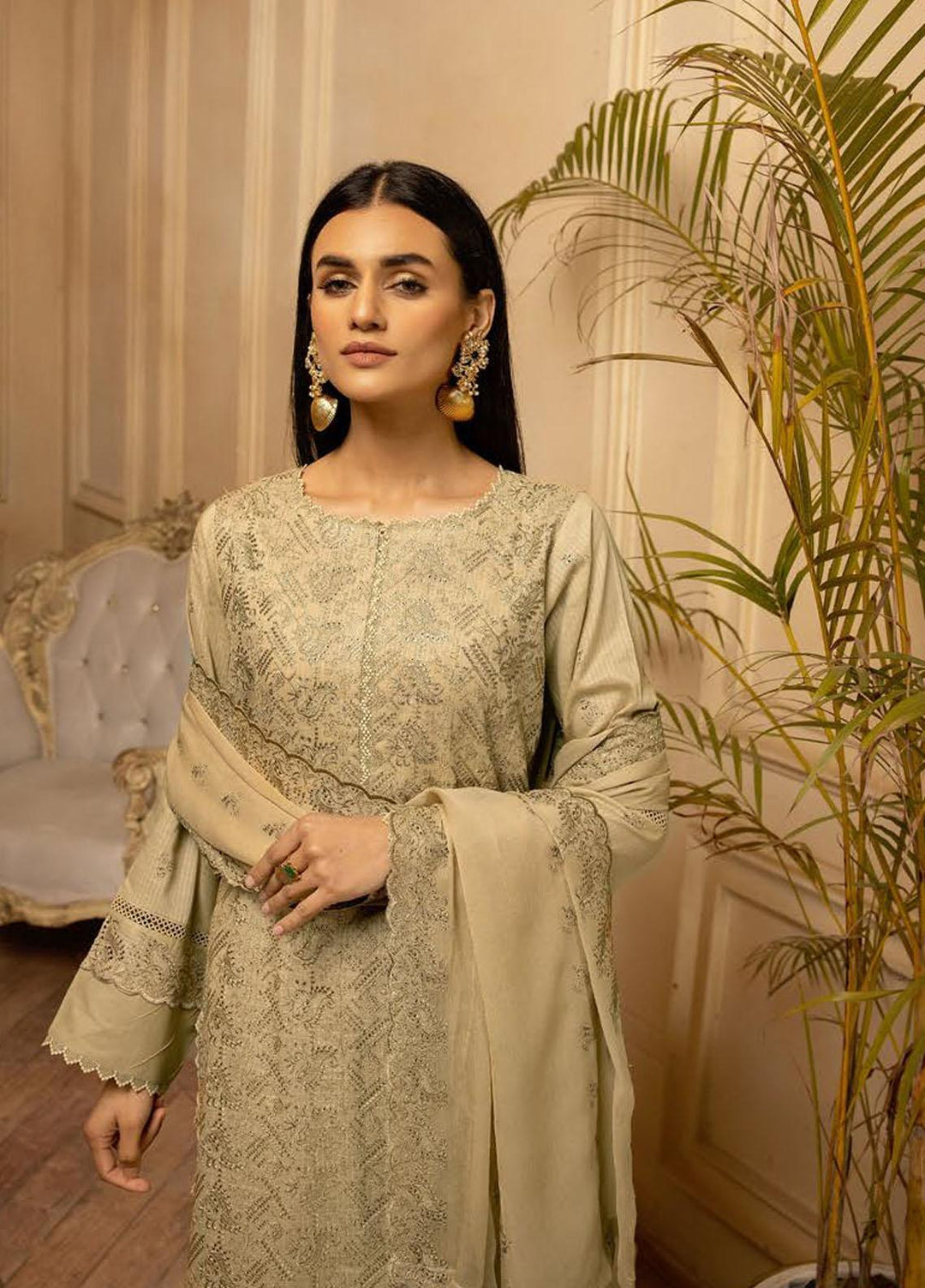 Bareeze By Aalaya Embroidered Lawn Suits Unstitched 3 Piece ALY23B-V3 D-6 - Luxury Summer Collection