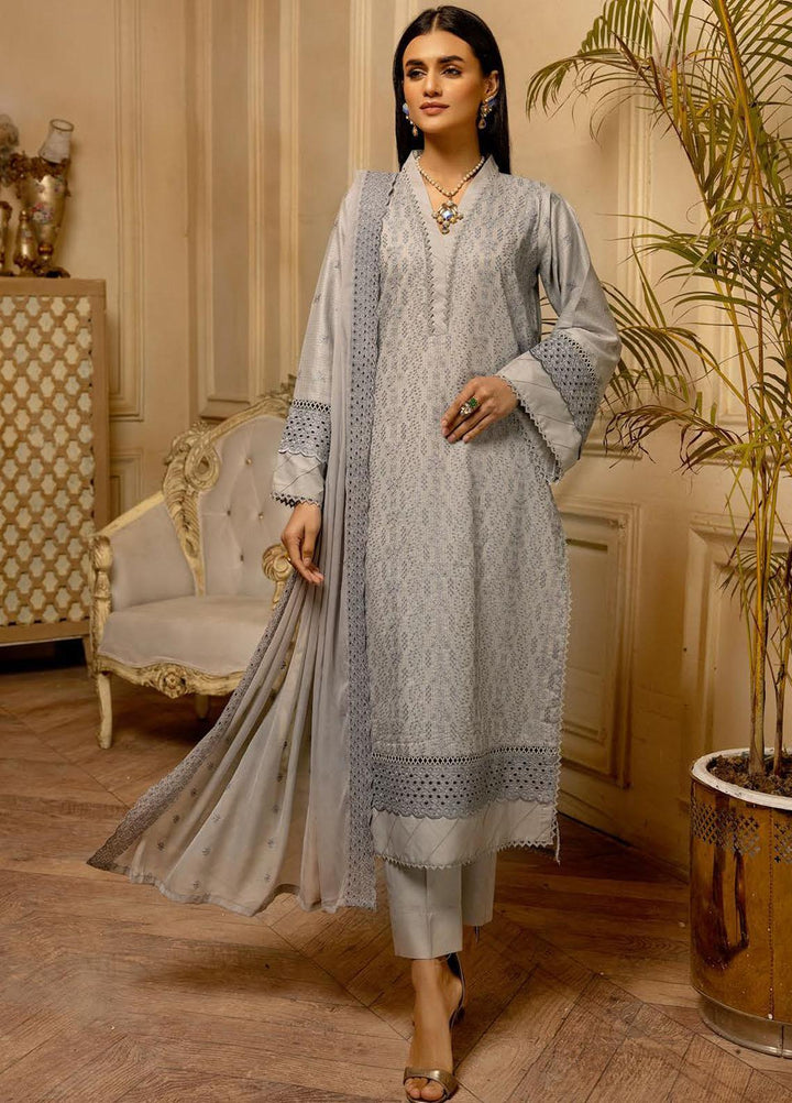 Bareeze By Aalaya Embroidered Lawn Suits Unstitched 3 Piece ALY23B-V3 D-8 - Luxury Summer Collection