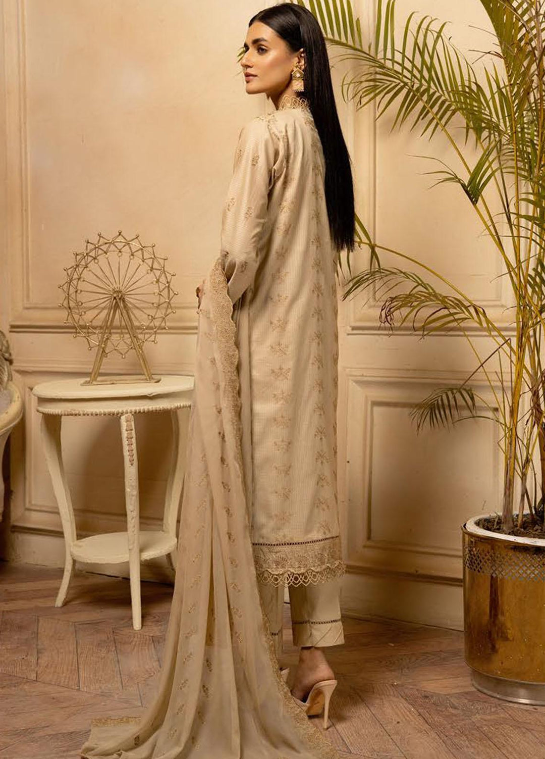 Bareeze By Aalaya Embroidered Lawn Suits Unstitched 3 Piece ALY23B-V3 D-9 - Luxury Summer Collection