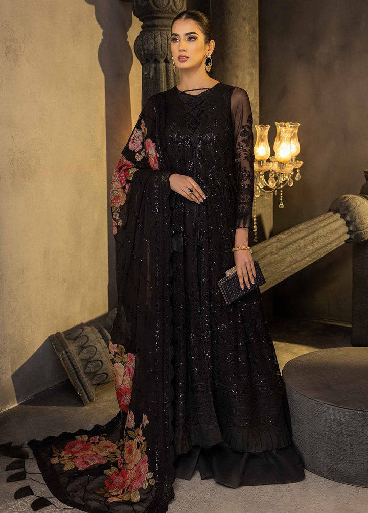 Barkha By Charizma Embroidered Chiffon Suits Unstitched 3 Piece CRZ23B CBK-01 - Premium Collection