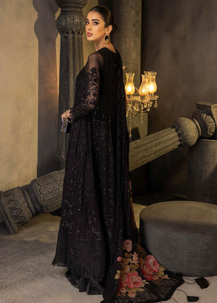 Barkha By Charizma Embroidered Chiffon Suits Unstitched 3 Piece CRZ23B CBK-01 - Premium Collection