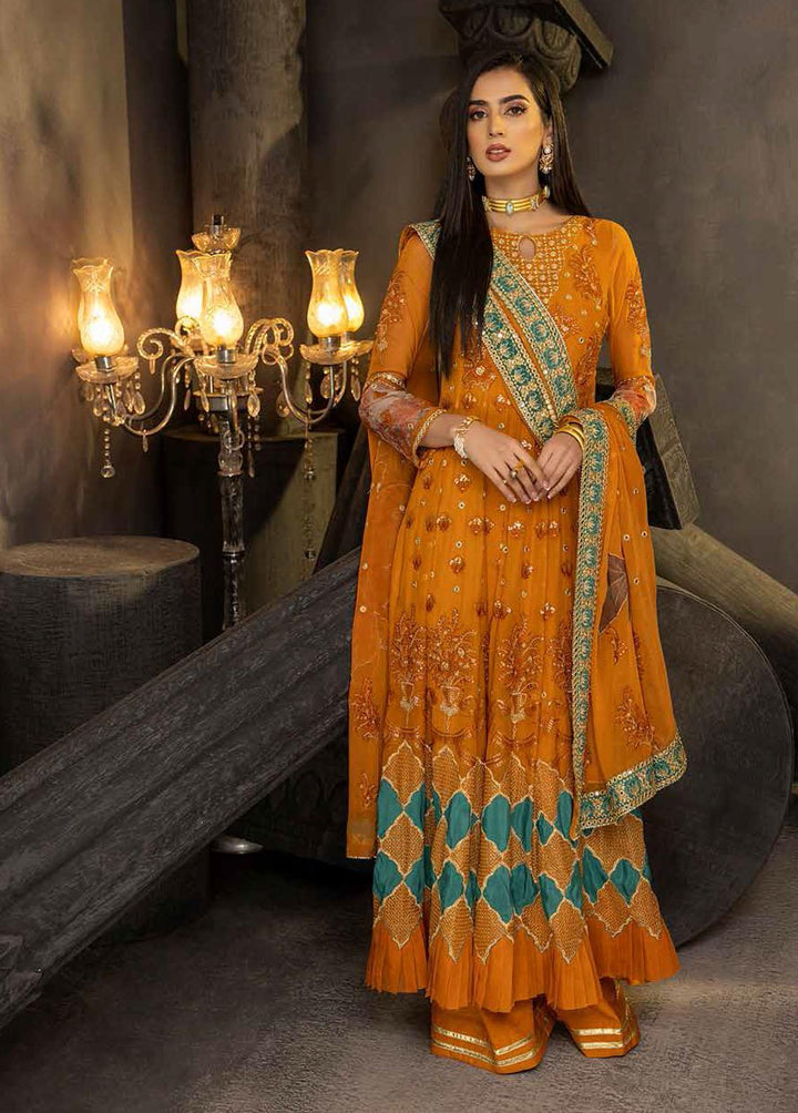 Barkha By Charizma Embroidered Chiffon Suits Unstitched 3 Piece CRZ23B CBK-02 - Premium Collection