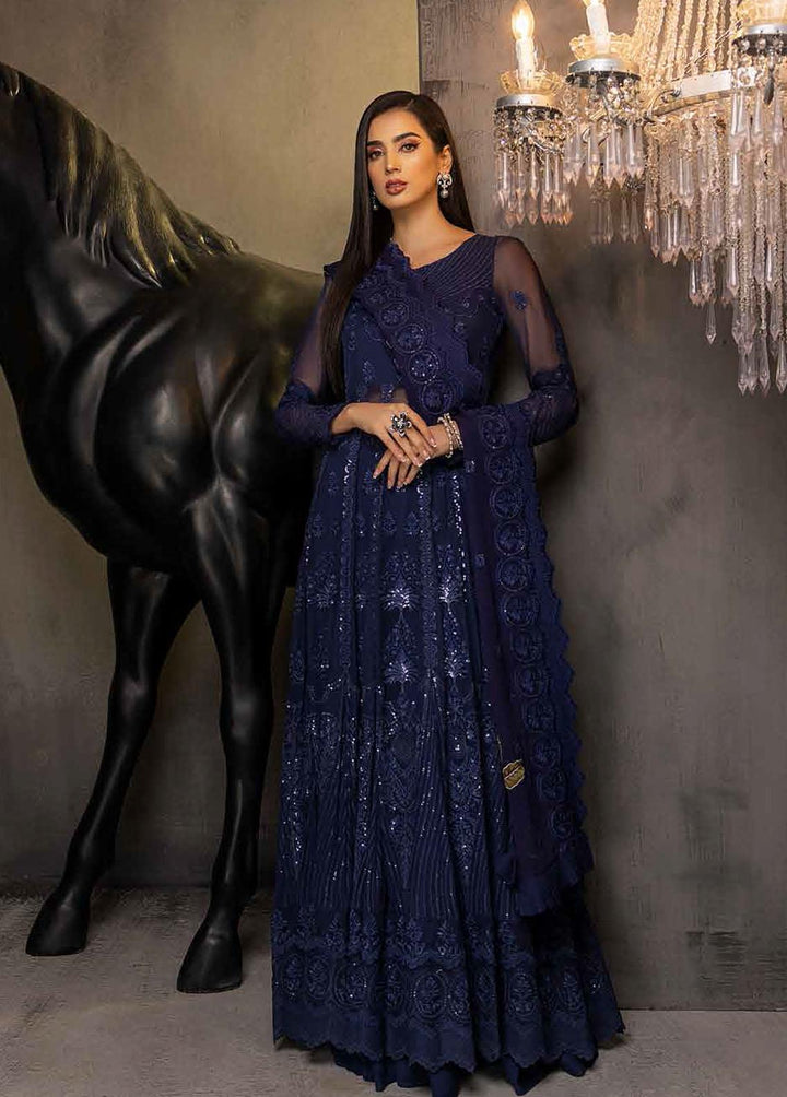 Barkha By Charizma Embroidered Chiffon Suits Unstitched 3 Piece CRZ23B CBK-04 - Premium Collection