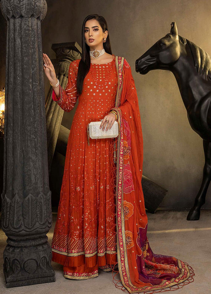 Barkha By Charizma Embroidered Chiffon Suits Unstitched 3 Piece CRZ23B CBK-05 - Premium Collection