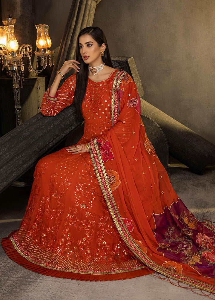 Barkha By Charizma Embroidered Chiffon Suits Unstitched 3 Piece CRZ23B CBK-05 - Premium Collection