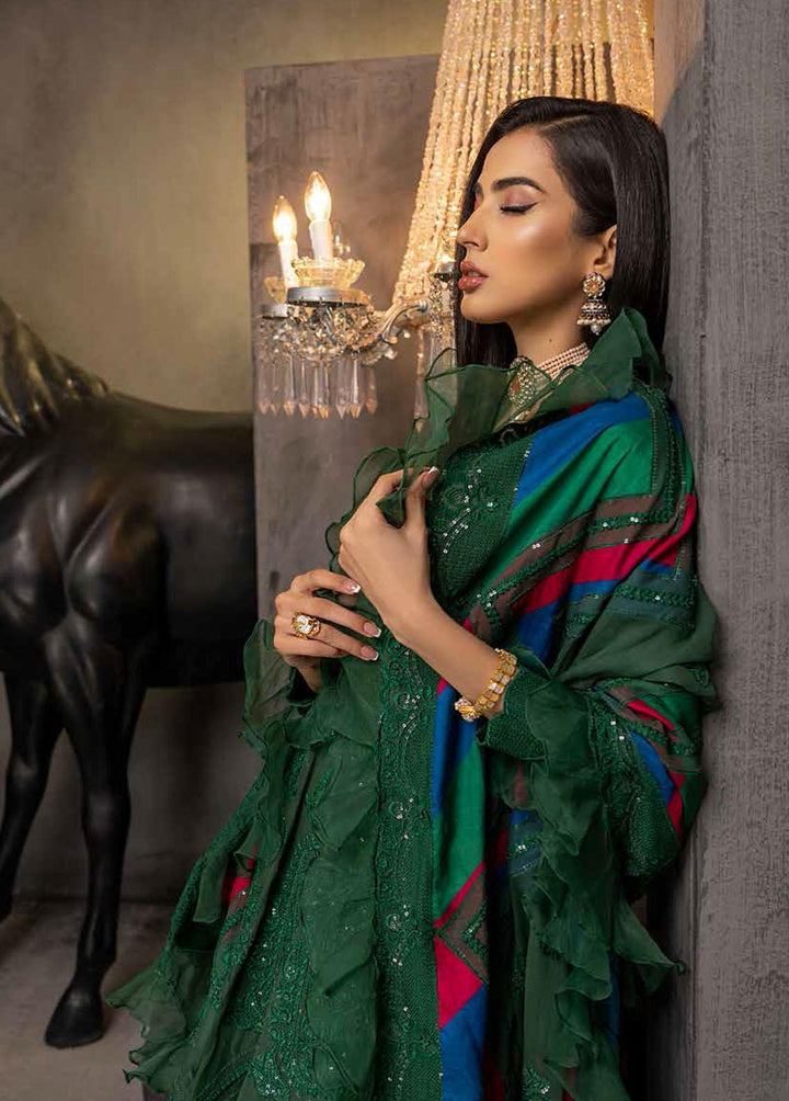 Barkha By Charizma Embroidered Chiffon Suits Unstitched 3 Piece CRZ23B CBK-06 - Premium Collection