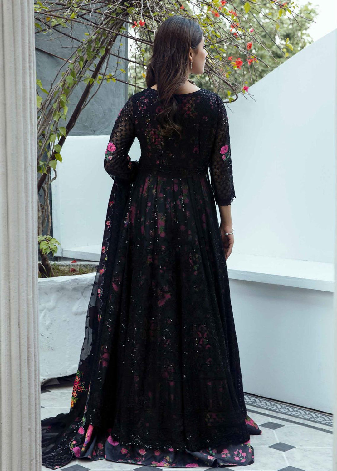 Barkha By Charizma Embroidered Chiffon Suits Unstitched 3 Piece CRZ23B CBK-07 - Premium Collection