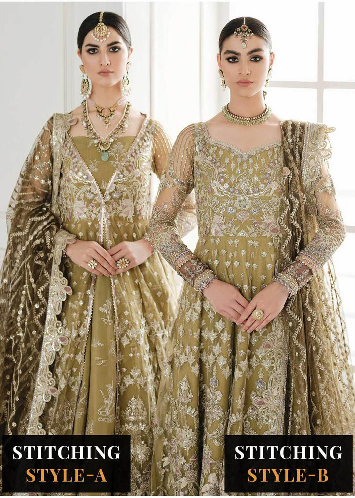 Baroque Embroidered Net Suits Unstitched 3 Piece BQU-CH10-D02 - Luxury Festive Tale