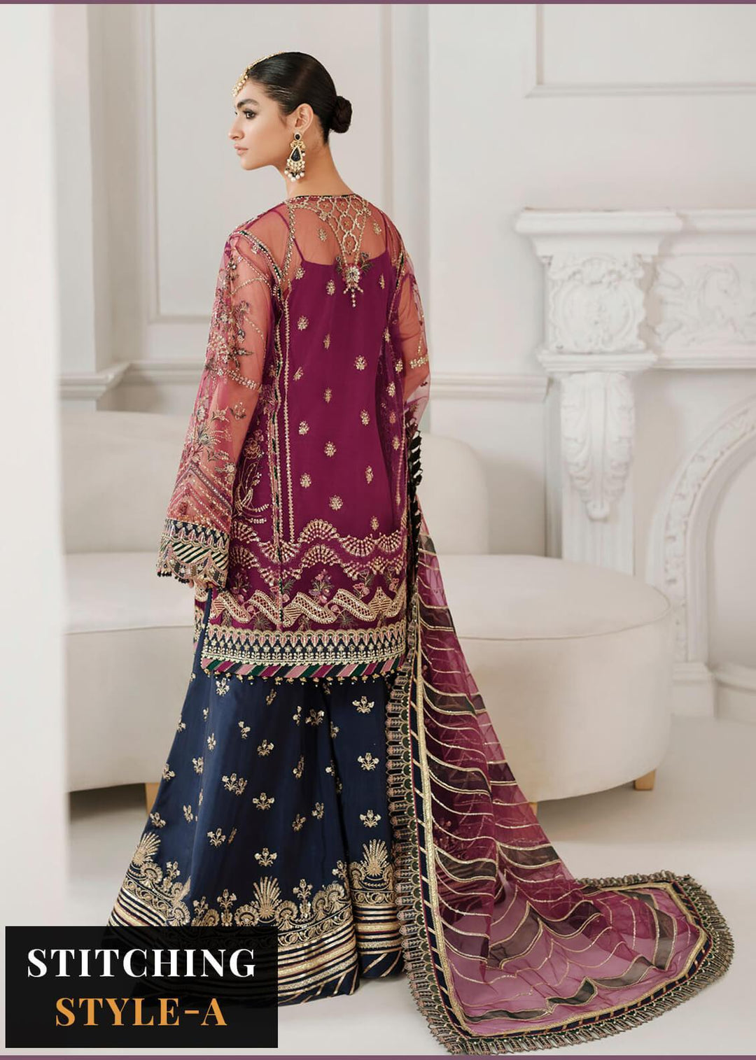 Chantelle by Baroque Unstitched Embroidered Net 3 Piece Suit BQ26UCF CH10-D03 - Festive Collection