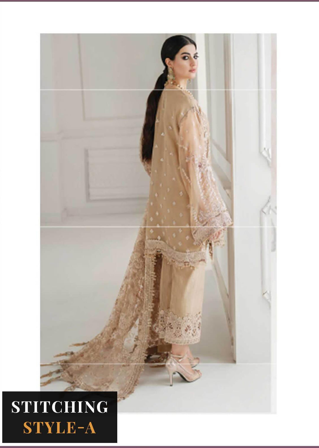 Baroque Embroidered Chiffon Suits Unstitched 3 Piece BQU-CH10-D04 - Luxury Festive Tale