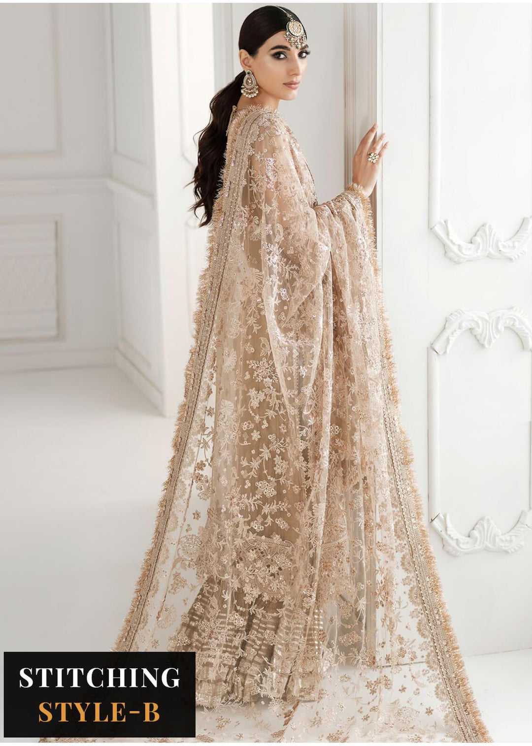 Baroque Embroidered Chiffon Suits Unstitched 3 Piece BQU-CH10-D04 - Luxury Festive Tale