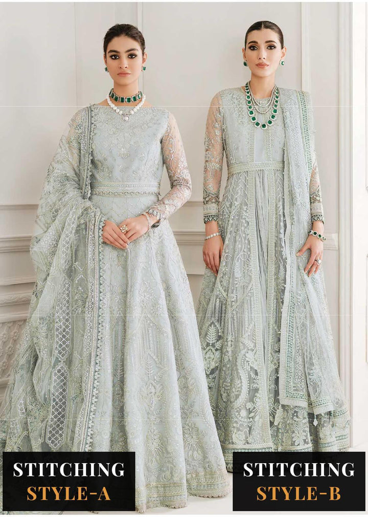 Baroque Embroidered Net Suits Unstitched 3 Piece BQU-CH10-D05 - Luxury Festive Tale