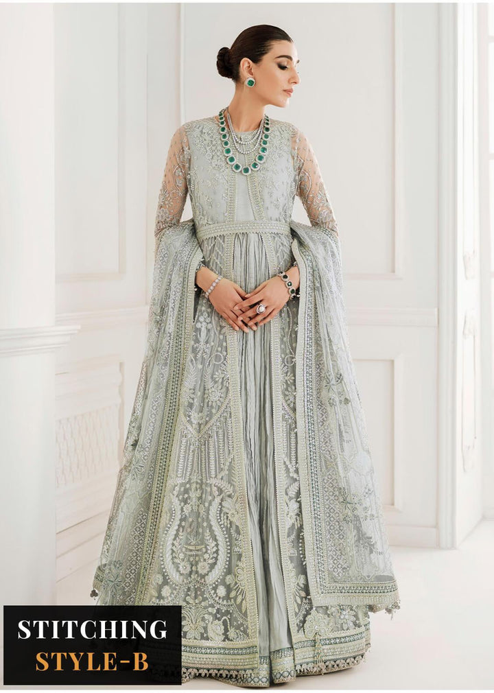 Baroque Embroidered Net Suits Unstitched 3 Piece BQU-CH10-D05 - Luxury Festive Tale