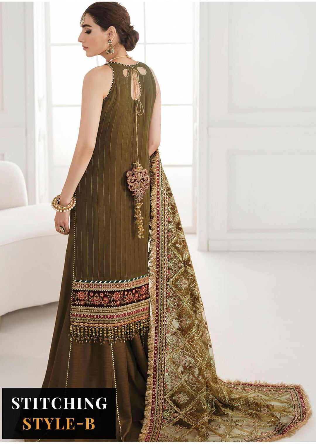 Baroque Embroidered Chiffon Suits Unstitched 3 Piece BQU-CH10-D06 - Luxury Festive Tale