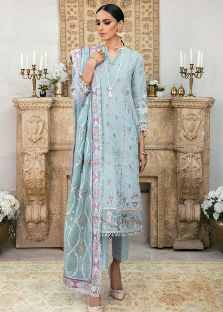 Baroque Embroidered Lawn Suit Unstitched 3 Piece BQ22E BQU-BL08-D02 - Eid Collection