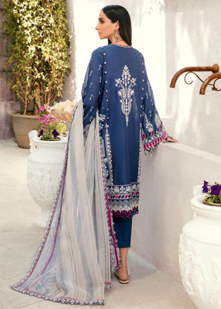 Baroque Embroidered Lawn Suit Unstitched 3 Piece BQ22E BQU-BL08-D05 - Eid Collection