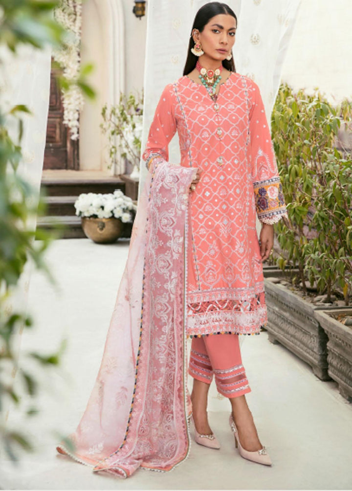 Baroque Embroidered Lawn Suit Unstitched 3 Piece BQ22E BQU-BL08-D07 - Eid Collection