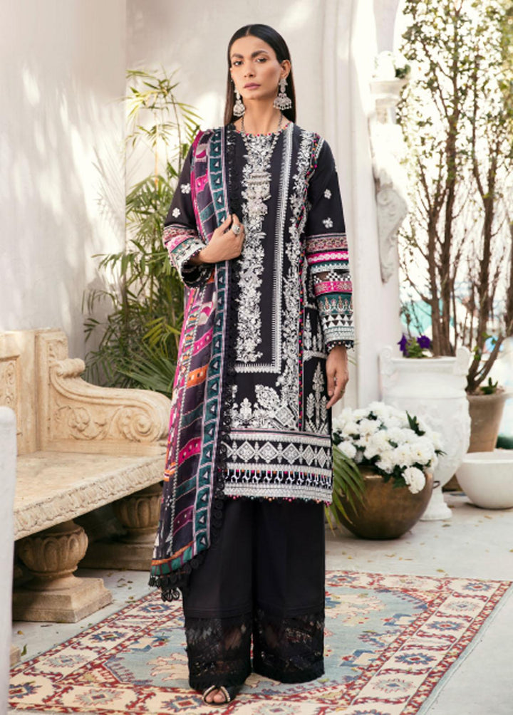 Baroque Embroidered Lawn Suit Unstitched 3 Piece BQ22E BQU-BL08-D08 - Eid Collection