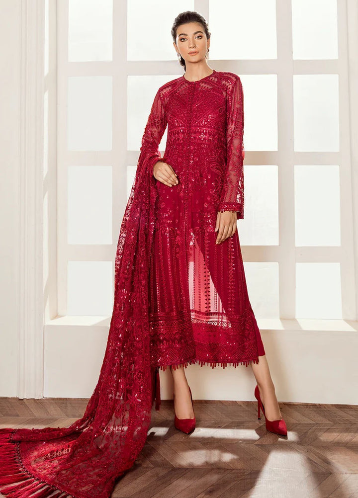 Baroque Embroidered Chiffon Suits Unstitched 3 Piece BQ25EF UF-37 - Formals Collection