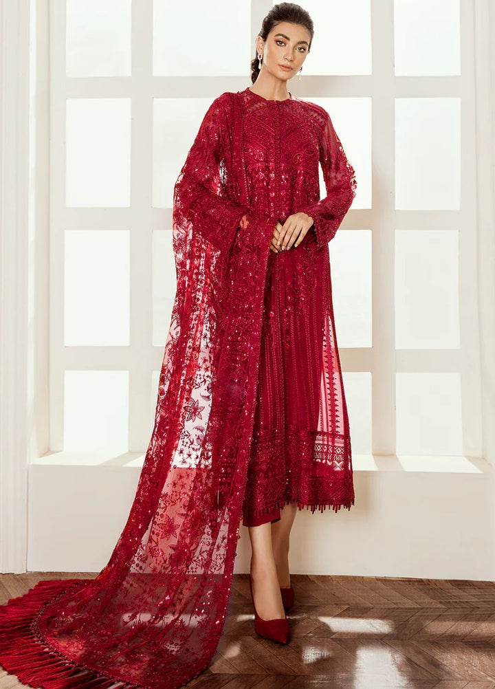 Baroque Embroidered Chiffon Suits Unstitched 3 Piece BQ25EF UF-37 - Formals Collection