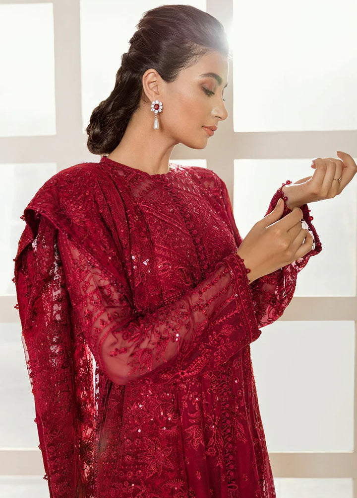 Baroque Embroidered Chiffon Suits Unstitched 3 Piece BQ25EF UF-37 - Formals Collection