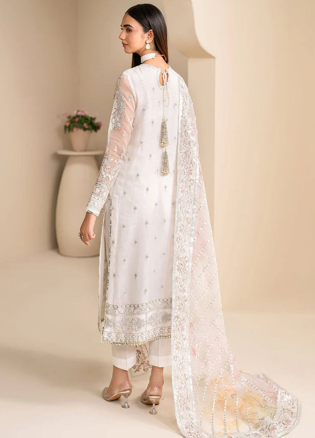 Baroque Embroidered Chiffon Suits Unstitched 3 Piece BQ25EF UF-623 - Formals Collection