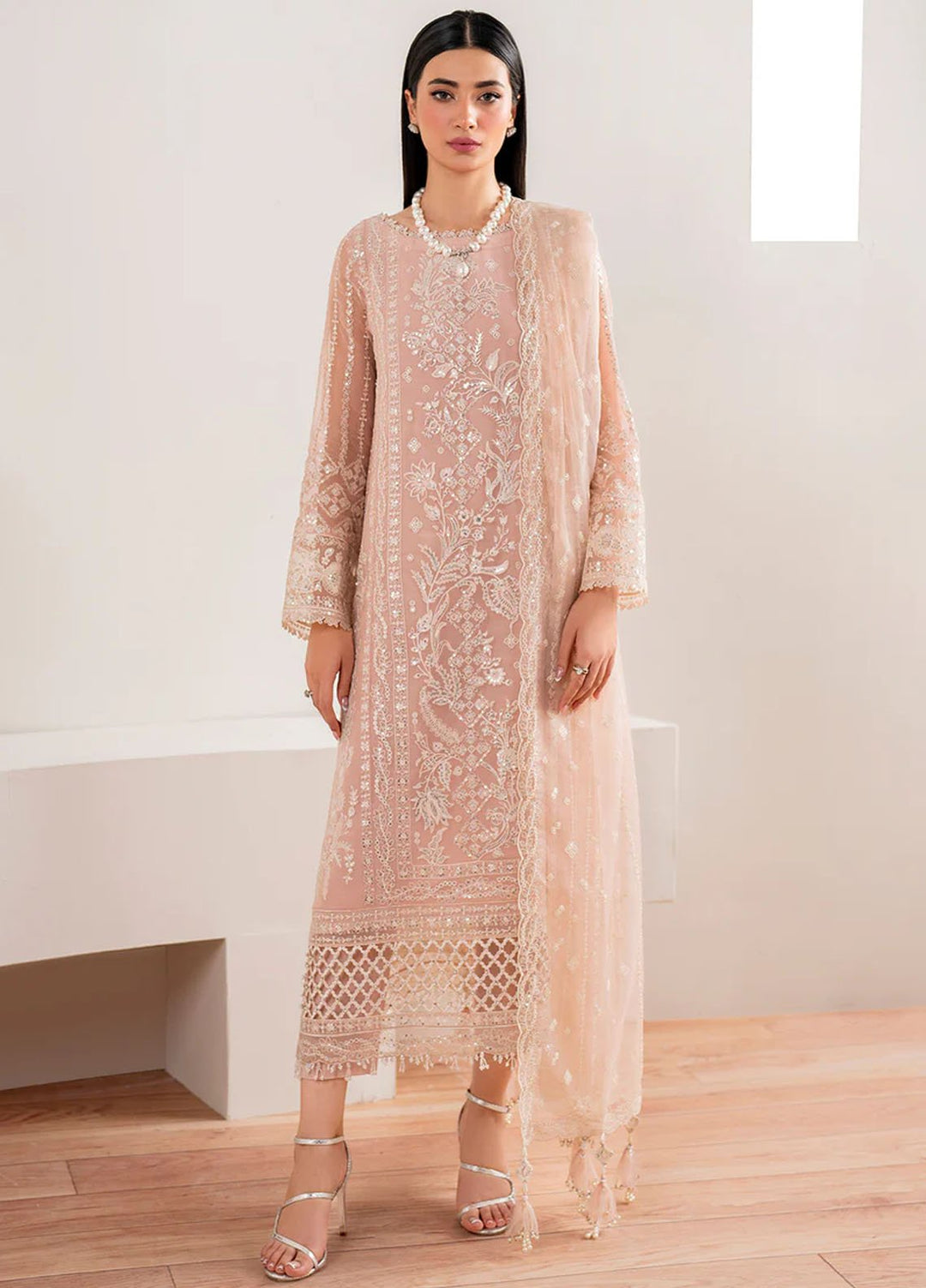 Chantelle by Baroque Unstitched Embroidered Chiffon 3 Piece Suit BQ26UCF UF-681 - Festive Collection